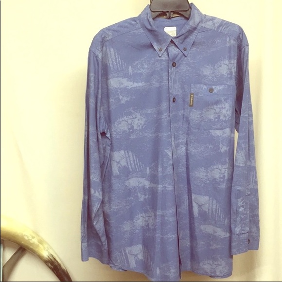 Columbia Other - Columbia River lodge blue long sleeve shirt M NEW